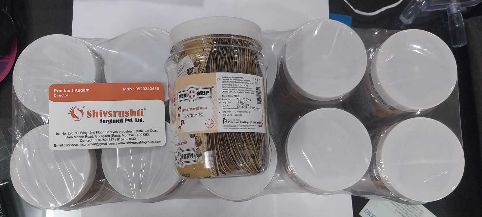 ADHESIVE BANDAGE ANTICEPTIC MEDICATED DRESSING