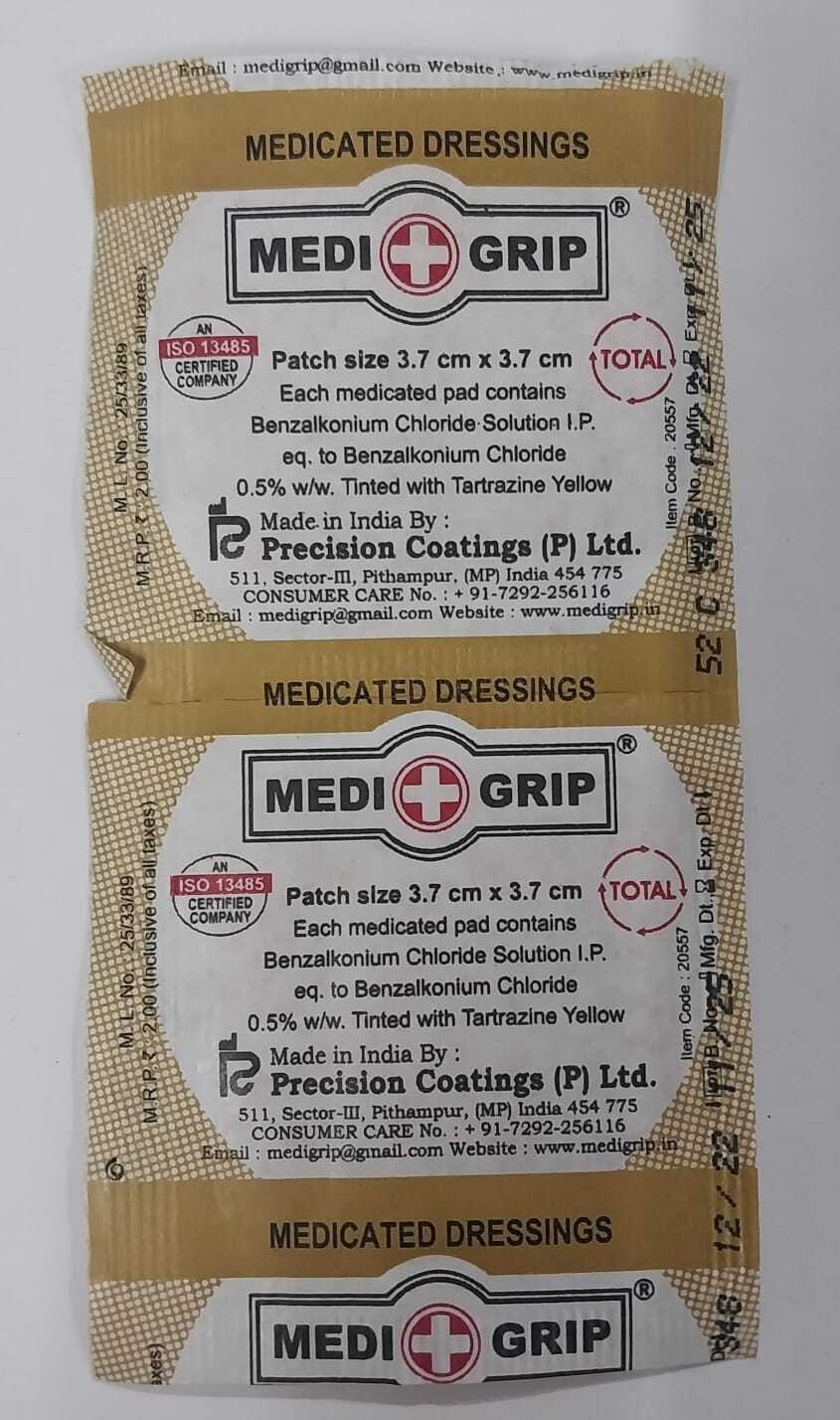 ADHESIVE BANDAGE ANTICEPTIC MEDICATED DRESSING