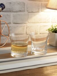 Bohemia Crystal Grace Whiskey Glass Set  280ml  Set of 6 Transparent