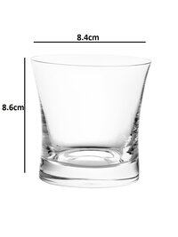 Bohemia Crystal Grace Whiskey Glass Set  280ml  Set of 6 Transparent