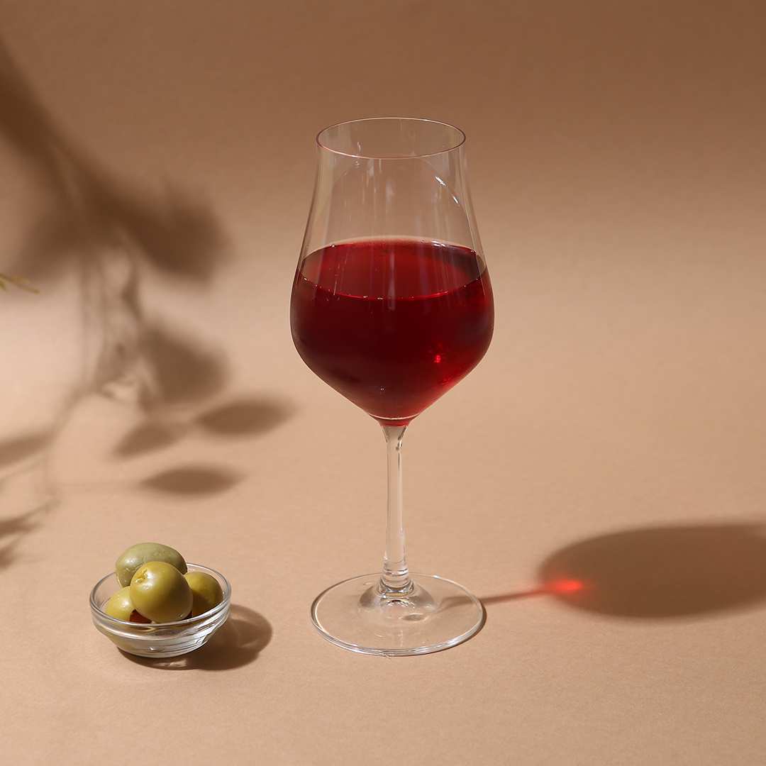 bohemia crystal Tulipa Red Wine Glass Set  350ml Set of 6 Transparent