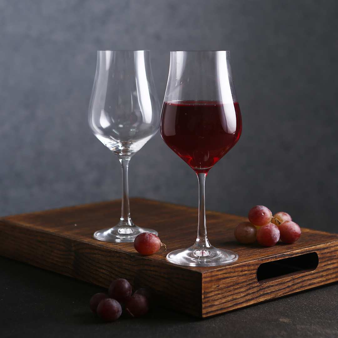 bohemia crystal Tulipa Red Wine Glass Set  350ml Set of 6 Transparent