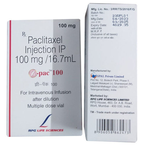 100 Mg-16.7 Ml Paclitaxel Injection Ph Level: As Per Industry Norms