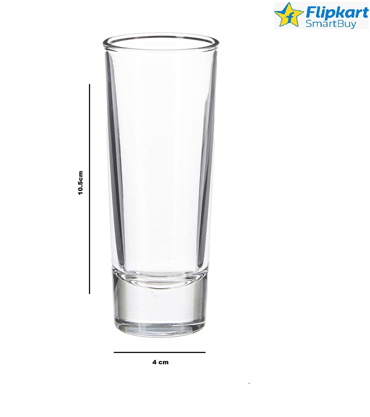 Uniglass Niki Imported Tall  Shot Glass Set 70ml  Set of 6m  Clear