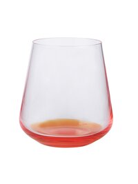 Bohemia Crystal Siesta Whiskey Glass Set  400 ML Set of 6 Orange Base