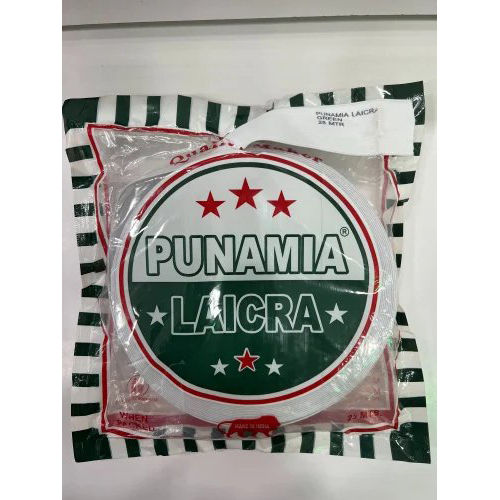 White Woven Elastic Green Label Quality Polyester