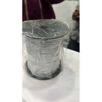 Braided Elastic Tape - Polyester Material, White Color | Plain Type For Garment Usage