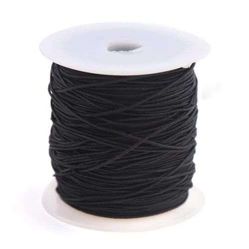 Plain Black Elastic Cord