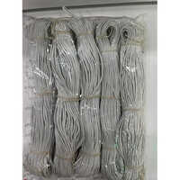 Braided Elastic Cord - Plastic Material, Round Shape, White Color | Ideal For Garment Usage
