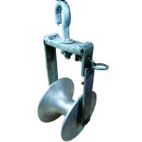 Cable Pulling Roller - High-quality Metal, Different Sizes Available, Silver Color, 6.5 Kg Weight | Durable Solution For Efficient Ab Cable Handling