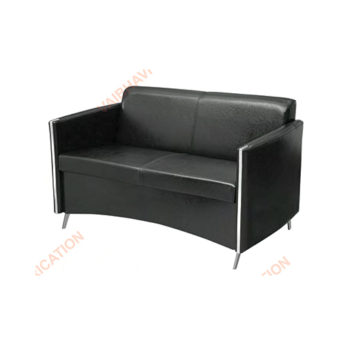 Black Leahter Office Sofa