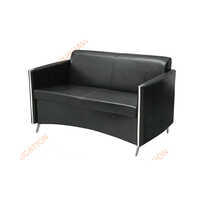 Machine Made Black Leahter Office Sofa