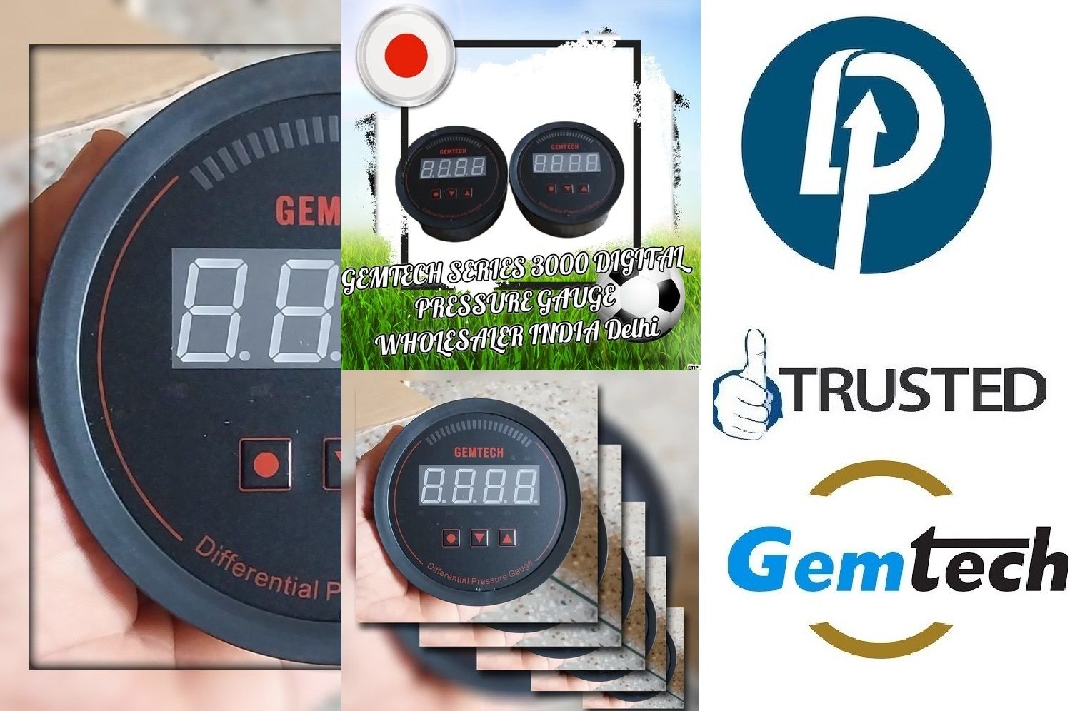 GEMTECH Series 3000 Digital Pressure Gauge with Alarm Range 0 to 250 PASCAL Village Konch Dist Jalaun UP