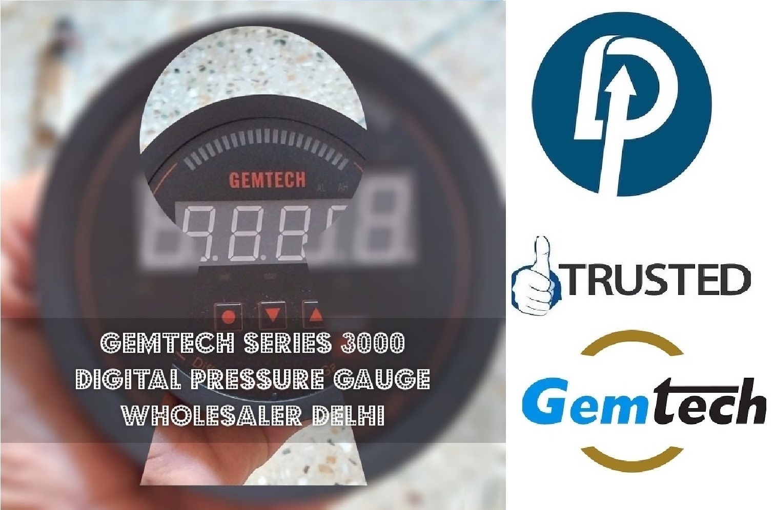 GEMTECH Series 3000 Digital Pressure Gauge with Alarm Range 0 to 125 PASCAL Chiraiyakot Uttar Pradesh India