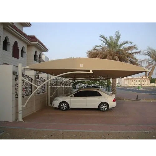 White Tensile Car Parking Shade