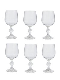 Bohemia Crystal Claudia Wine Glass 230ml  Set of 6  Transparent