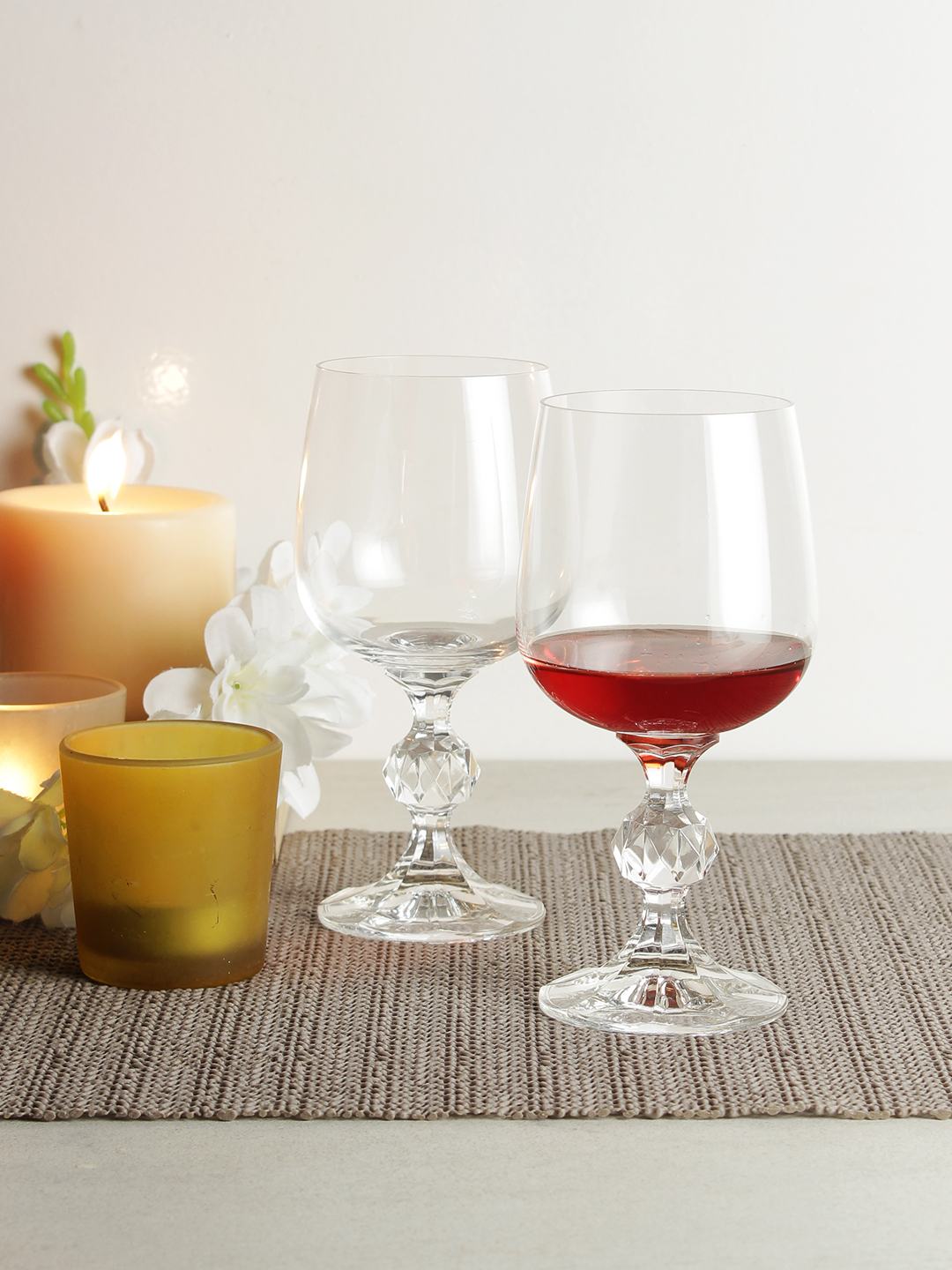 Bohemia Crystal Claudia Wine Glass 230ml  Set of 6  Transparent