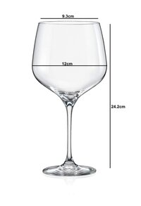 Bohemia Crystal Rebecca Wine Glass Set  820ml  Set of 6  Transparent