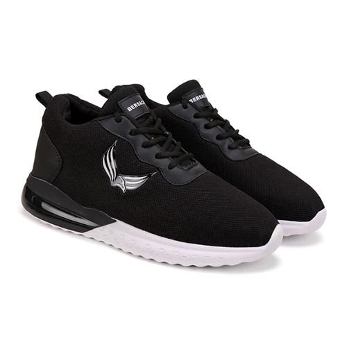 Men Black Lightweight Sports Running Shoes
