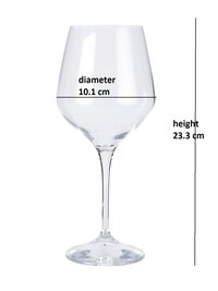Bohemia Crystal Non Lead Crystal Rebecca Wine Glass 540 ML Set of 6 pcs Transparent  Non Lead Crystal