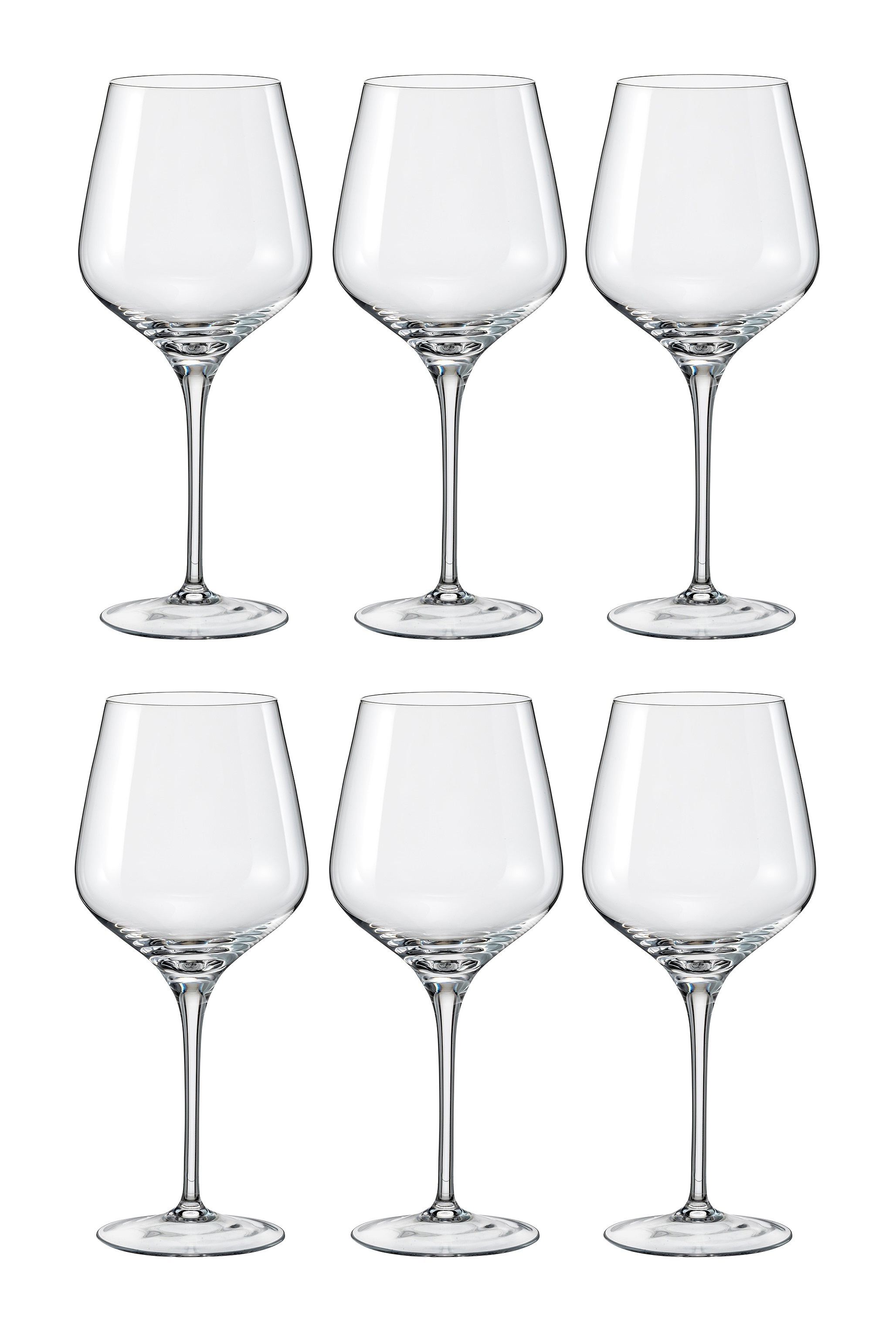 Bohemia Crystal Non Lead Crystal Rebecca Wine Glass 540 ML Set of 6 pcs Transparent  Non Lead Crystal