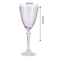 bohemia-crystal Eliezabeth Pantograph Red Wine Glass Set 350ml Set of 6 Purple
