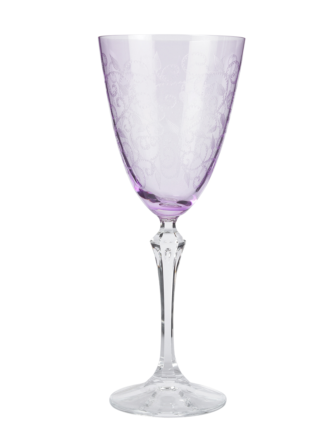 bohemia-crystal Eliezabeth Pantograph Red Wine Glass Set 350ml Set of 6 Purple