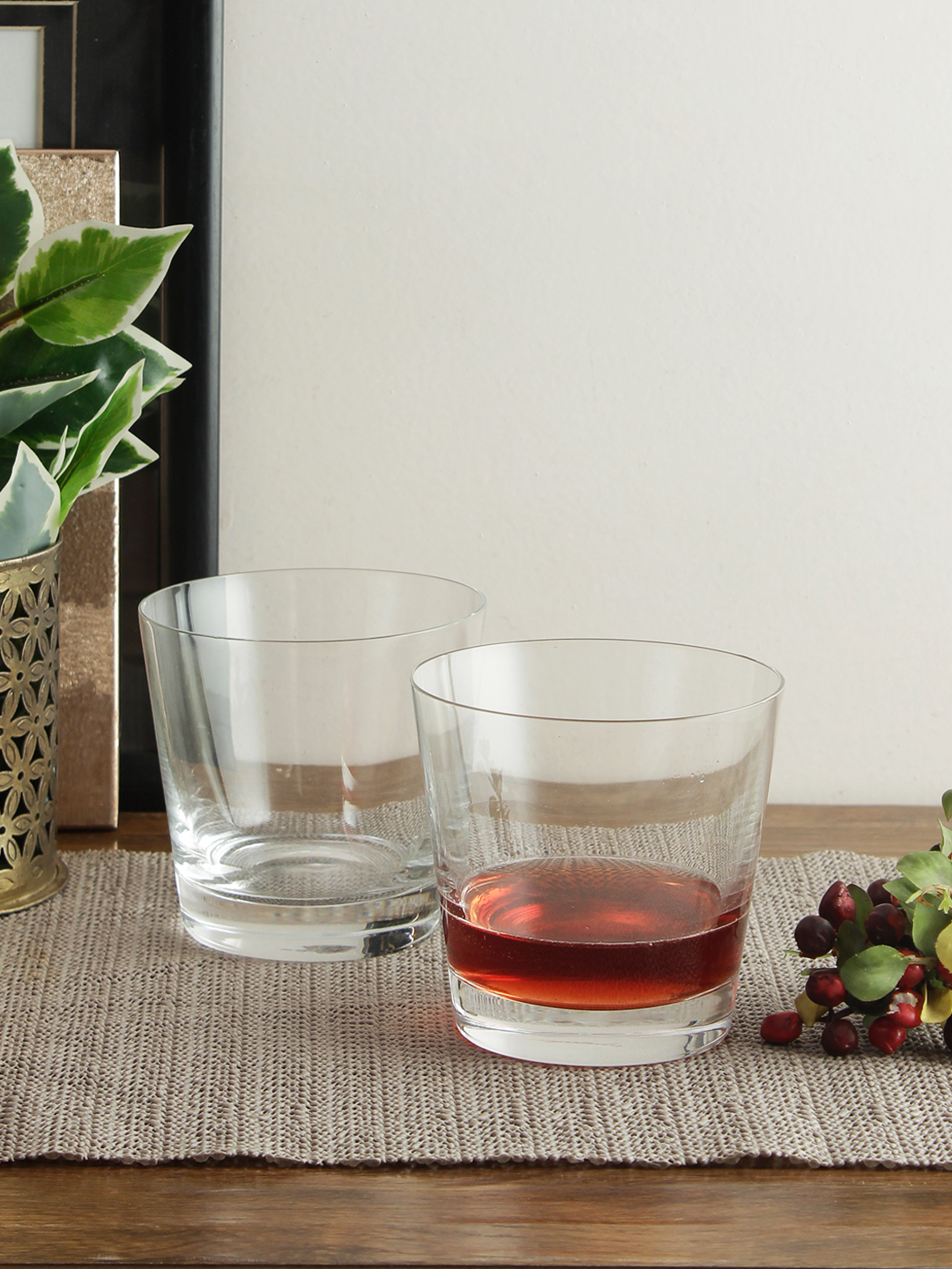 Bohemia Crystal Jive Whiskey Glass Set 490ml Set of 6 Transparent