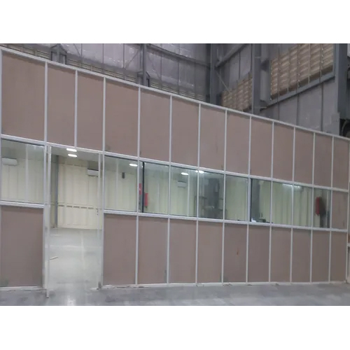 Easy To Clean Brown Powder Coated Aluminium Office Partition