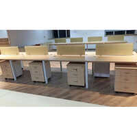 Modular Wooden Office Workstation - Color: White