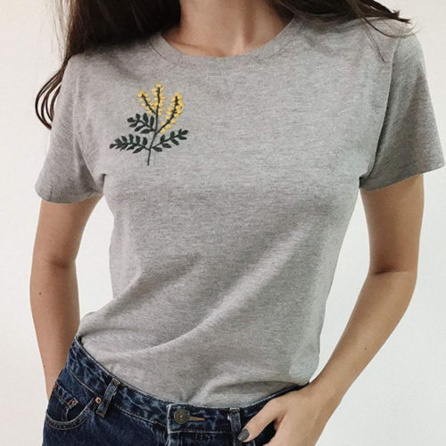 Womens Cotton Embroidered T Shirts