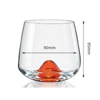 Bohemia Crystal Island Whiskey Glass  6 Pieces Orange Base 310 ml