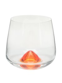 Bohemia Crystal Island Whiskey Glass  6 Pieces Orange Base 310 ml