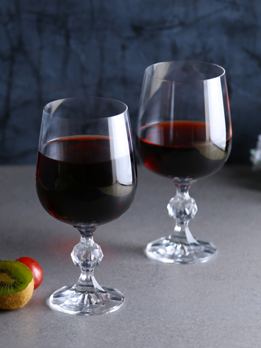 Wine Glass Set  Bohemia Crystal Claudia 340 ML Set of 6 pcs
