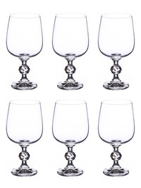 Wine Glass Set  Bohemia Crystal Claudia 340 ML Set of 6 pcs