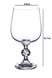Wine Glass Set  Bohemia Crystal Claudia 340 ML Set of 6 pcs