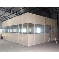 Commercial Aluminum Fabrication Glass Partition Work