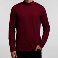 Buy Customized Color High Neck T-shirt for Men - Cotton, Customized Size & Color, Long Sleeves, Turtleneck Design | Hypoallergenic, Breathable Fabric