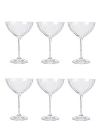 Bohemia Crystal Waterfall Cocktail Glass 340ML set of 6 pcs  Transparent  Non  lead Crystal