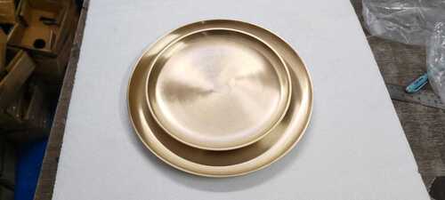 BRASS PLATES - Brass, Various Sizes, Glossy Finish | Elegant Food Serving Solution for Dining Occasions
