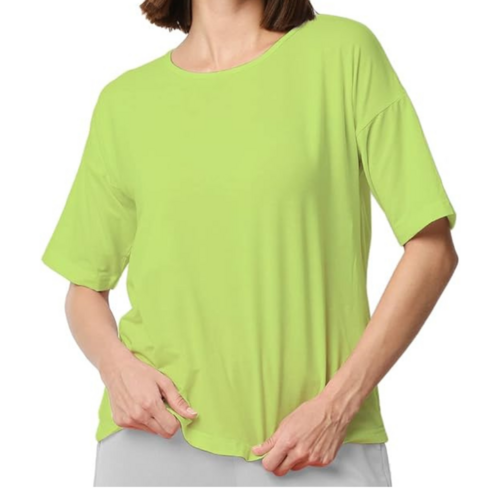 Women's Soft French Terry Drop Shoulder Loose T Shirt