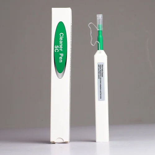 White & Green Optical Fiber Cleaner Pen