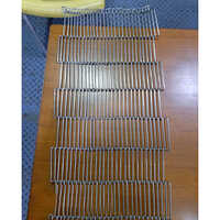 Industrial Conveyor Wire - Stainless Steel, Custom Size Options , Silver Flat Belt with Vertical Lift Feature