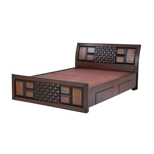 Brown Teak Wood Cot Bed