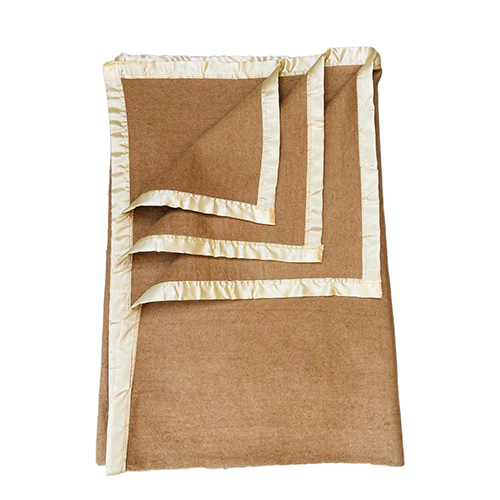 Woolen Blanket - 100% Wool, Generously Sized for Adults - Plain Pattern Ideal for Cozy Home Use