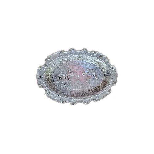 Oval Silver Plated Plastic Tray Hardness: Rigid