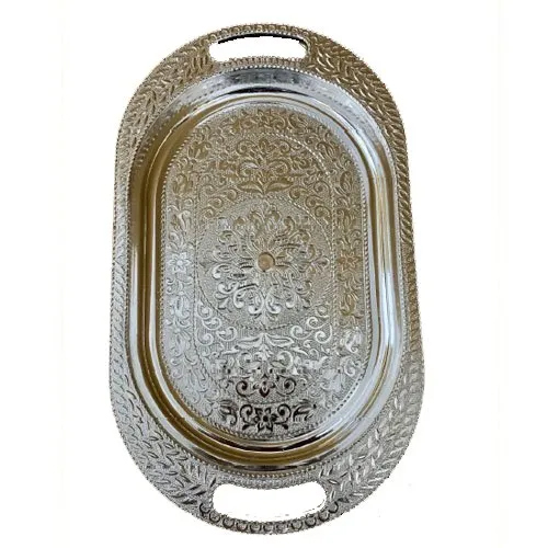 Gifting Silver Plated Plastic Tray