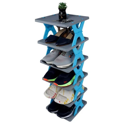 Plastic Collapsible Shoe Stand 6 Layer