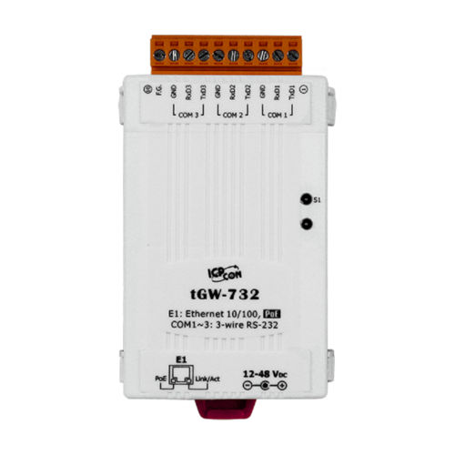 White Serial (3-Port Rs-232) To Ethernet Converter