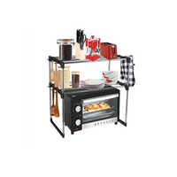 Microwave Oven Stand - Stainless Steel, Available In Various Sizes, Steel Finish | Manual Installation, Suitable For Home And Hotel Use